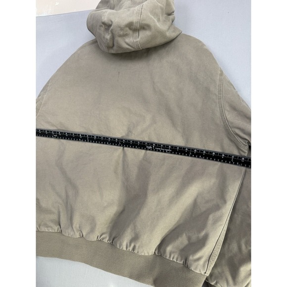 Dri Duck Canvas Work Coat Mens 2XL XXL Hooded Insulated Chore Jacket Work Logo - Picture 7 of 10